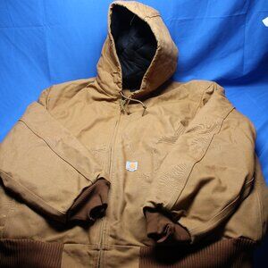 Carhartt Men's Quilted Flannel Lined Duck Jacket 0J0140-M 2xl LOOSE